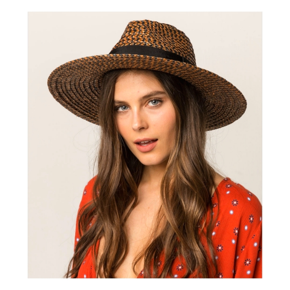 Brixton Joanna hat in washed black/brown